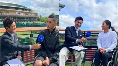 7/8（火）開幕「ウィンブルドンテニス」車いす部門 スペシャルナビゲーター・石黒賢が 小田凱人、上地結衣にインタビュー